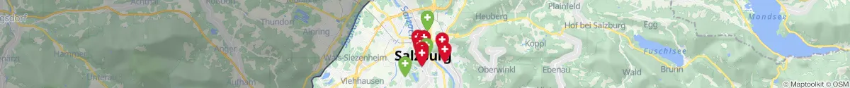 Kartenansicht für Apotheken-Notdienste in der Nähe von Schallmoos (Salzburg (Stadt), Salzburg)